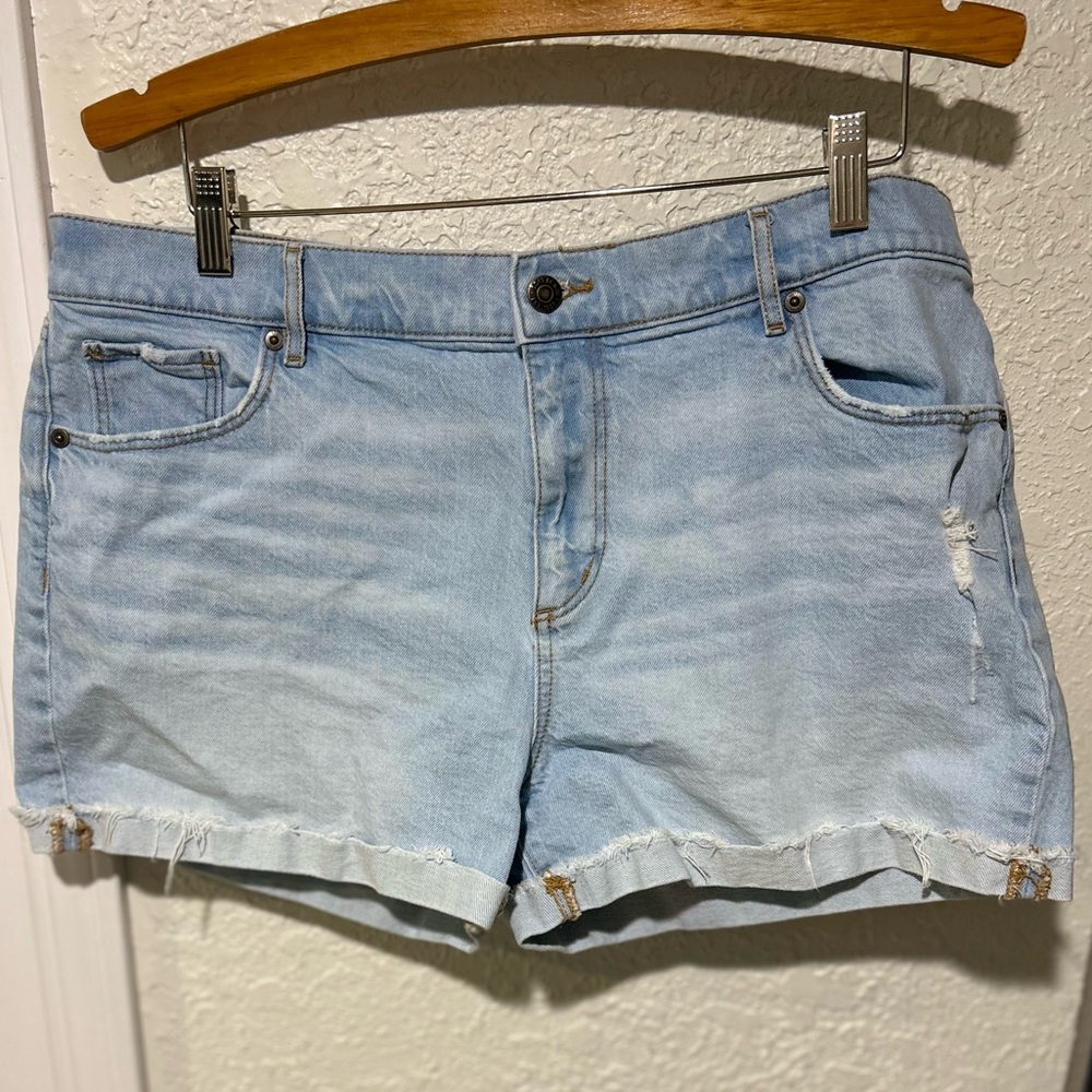 LOFT Light Blue Denim Jean Shorts Size 14